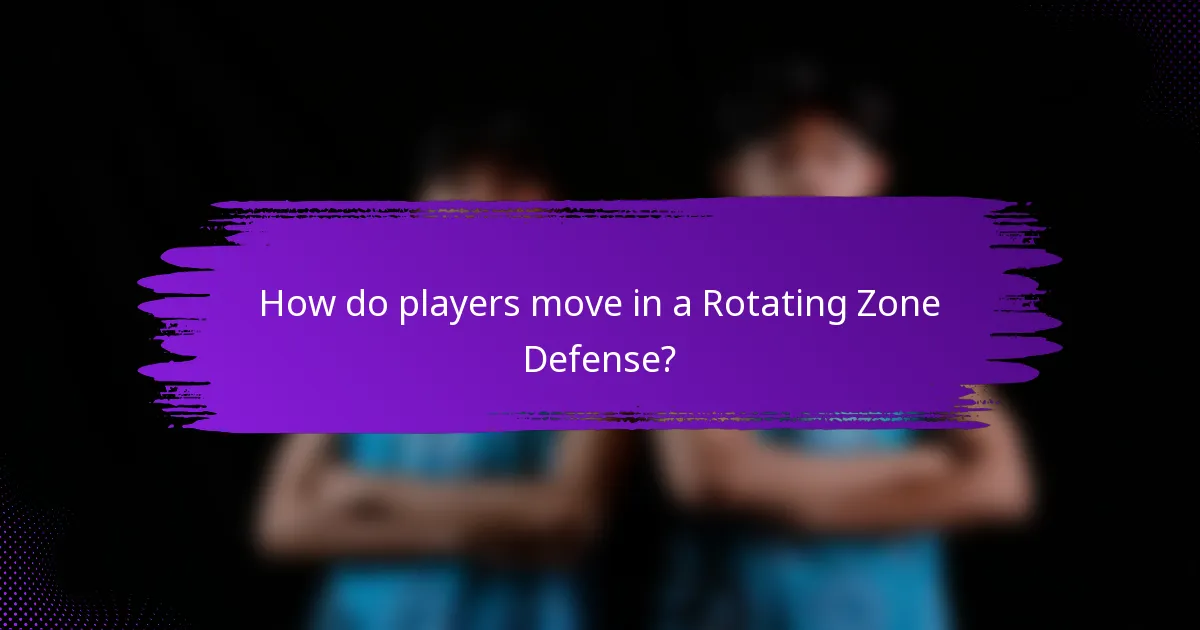 How do players move in a Rotating Zone Defense?