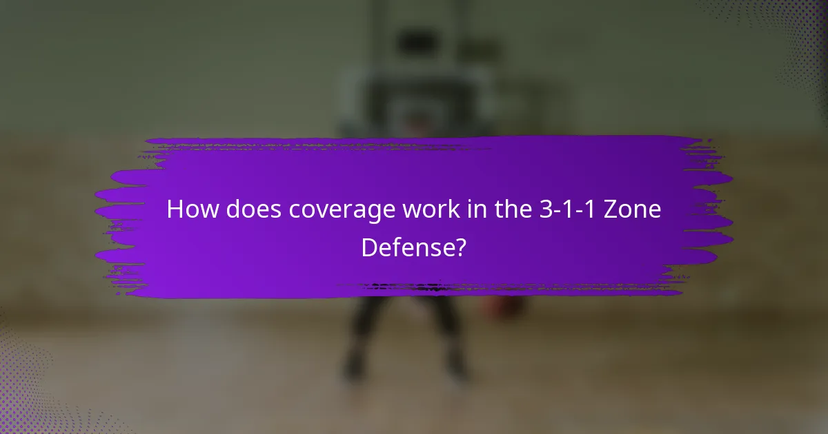 How does coverage work in the 3-1-1 Zone Defense?