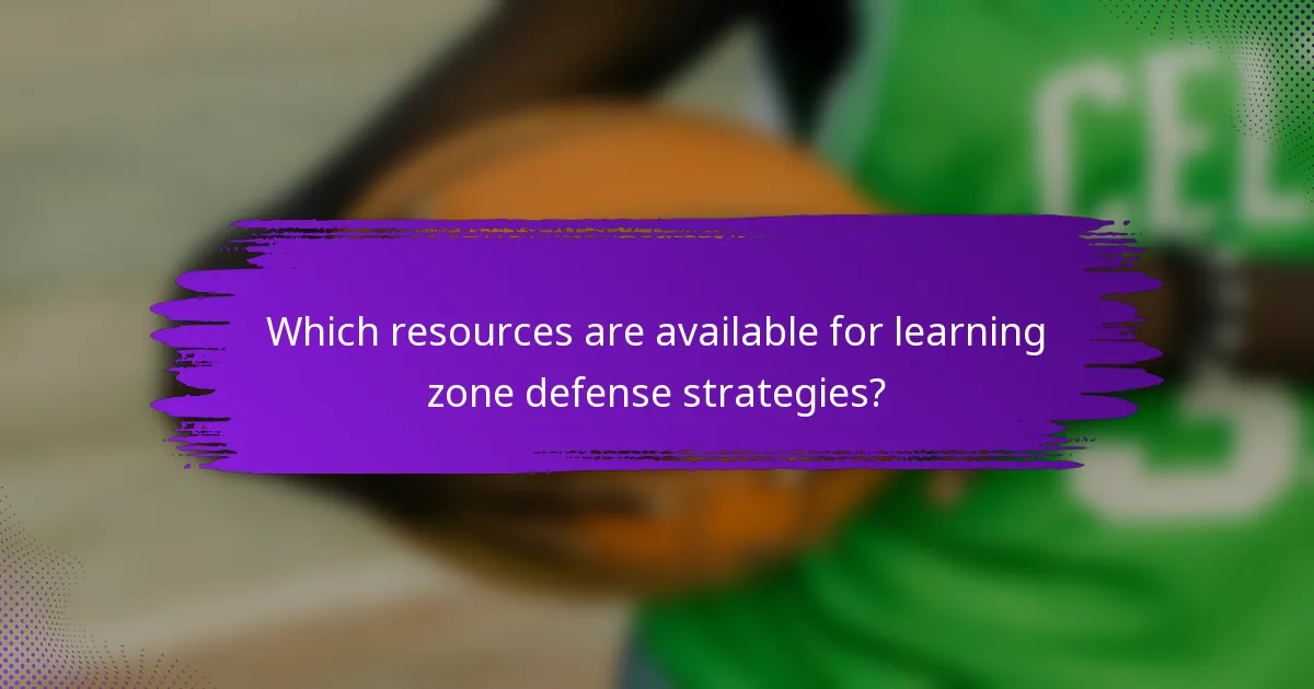 Which resources are available for learning zone defense strategies?